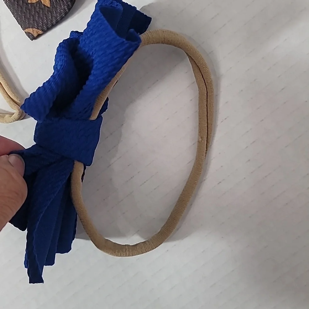 Handmade Ponytail Holder Bow Hair Headband Accessories Multicolor Set